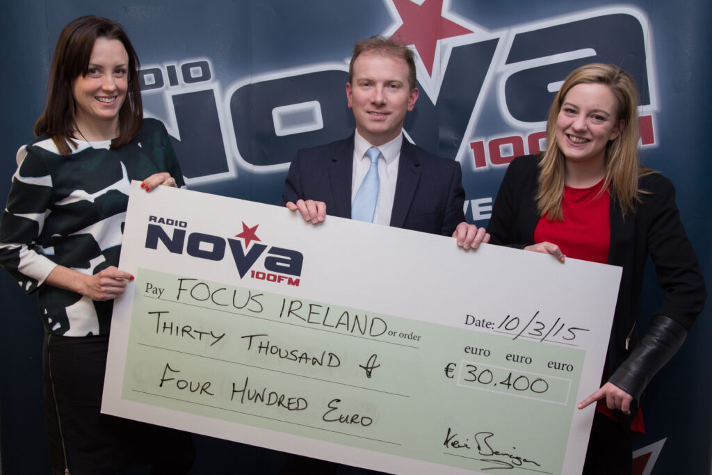 NOVA Raised €30,400 for Focus Ireland in Recent Radiothon