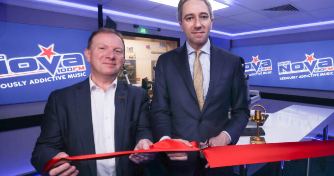 Taoiseach Simon Harris Cuts The Ribbon on Radio Nova New Studios