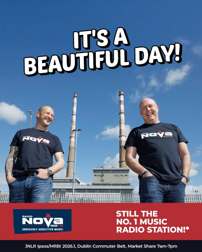 Radio Nova Holds #1 Position at Breakfast Time in Dublin